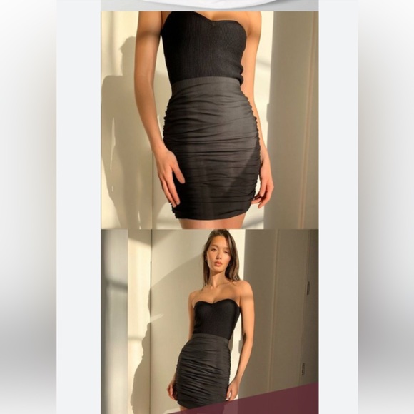 Babaton Dresses & Skirts - BABATON White Presto Ruched Mini Skirt